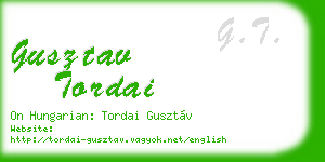 gusztav tordai business card