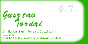 gusztav tordai business card